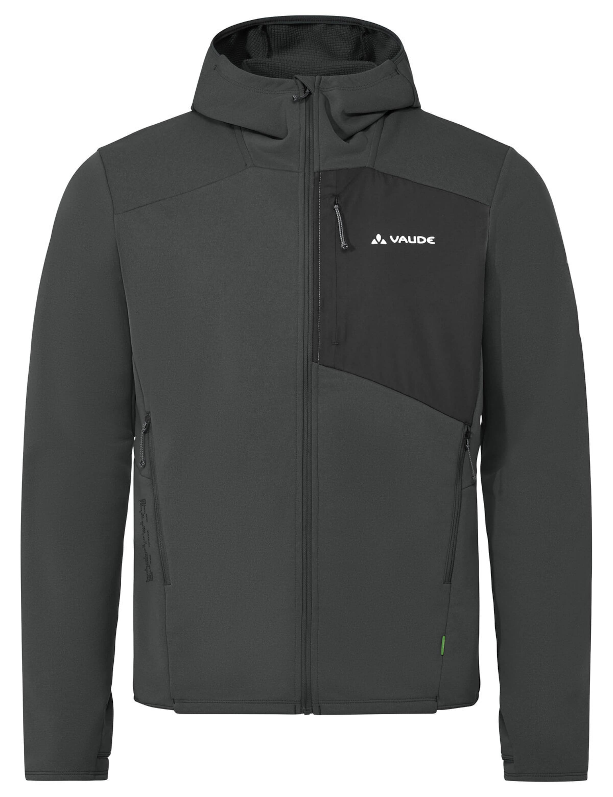 VAUDE Athletic fleece jacket 'Monviso III' in Grey: front
