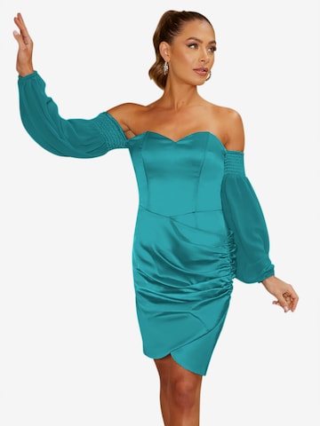 Chi Chi London Cocktail Dress in Green: front