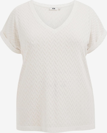 T-shirt WE Fashion en blanc : devant