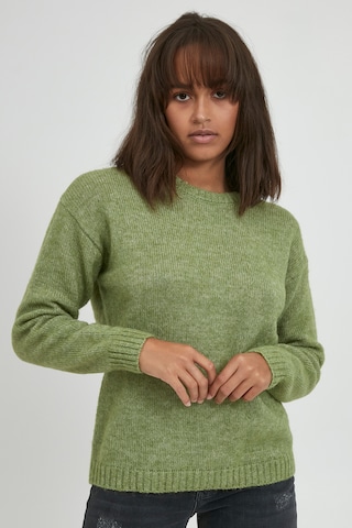 PULZ Jeans Sweater 'PZIRIS' in Green: front