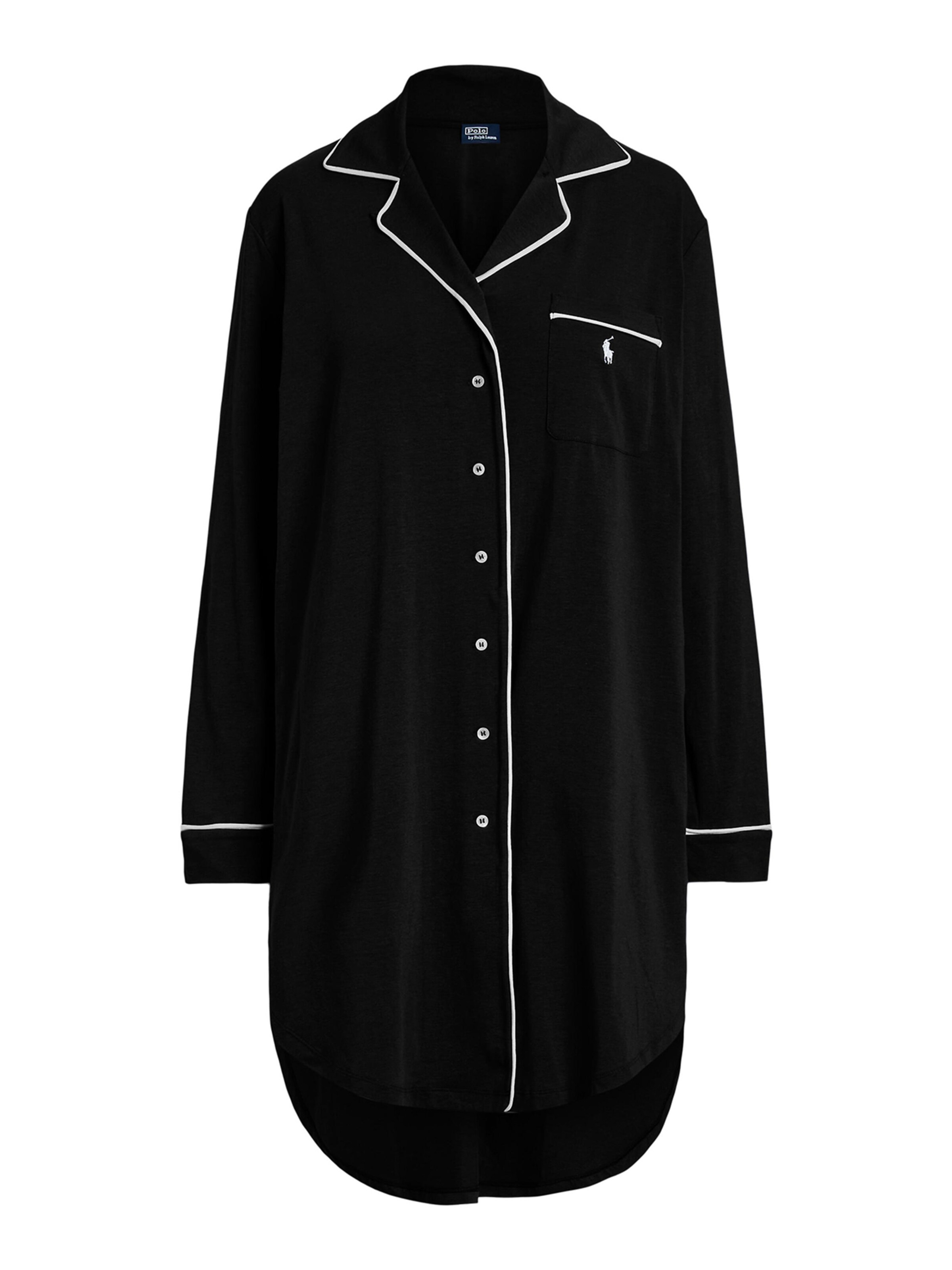 Polo Ralph Lauren - Camiseta de noche ' Sleepshirt ' en negro: frente