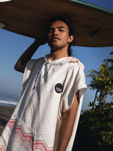 woodsandwaves Badjas kort 'Surf-Poncho' in Beige