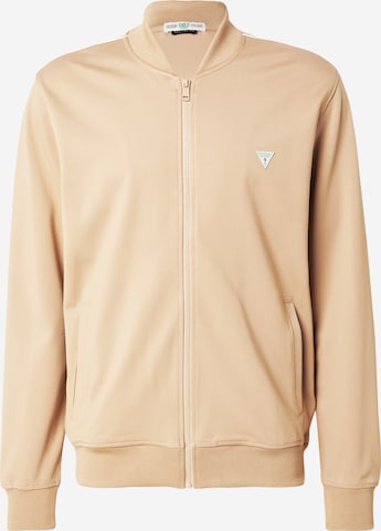GUESS Sweatjacke in Beige: Vorderseite