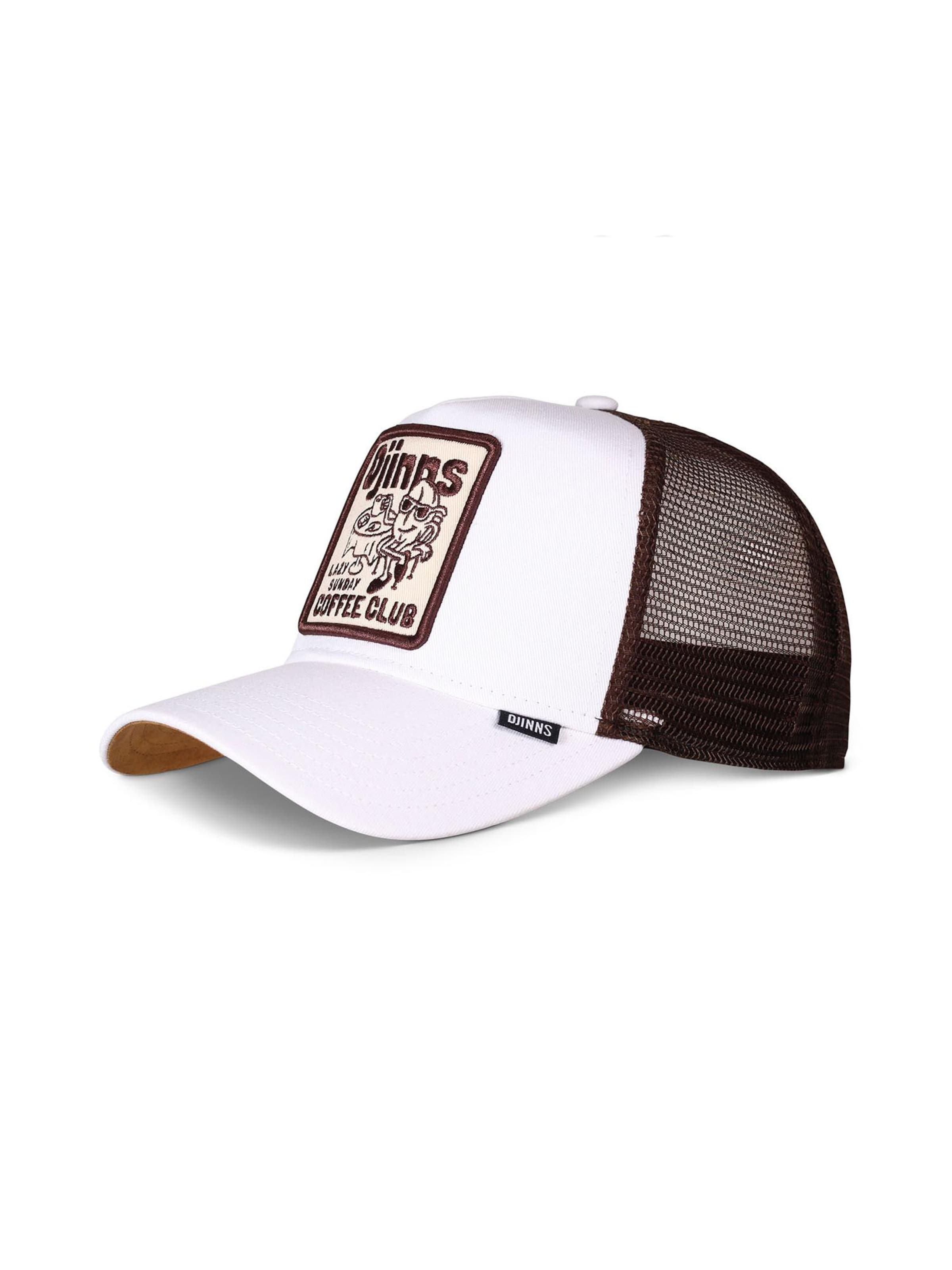 DJINNS Kšiltovka 'HFT Coffee' – bílá: přední strana
