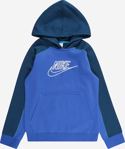 Bluză de molton Nike Sportswear pe albastru regal / albastru închis / alb, Vizualizare produs