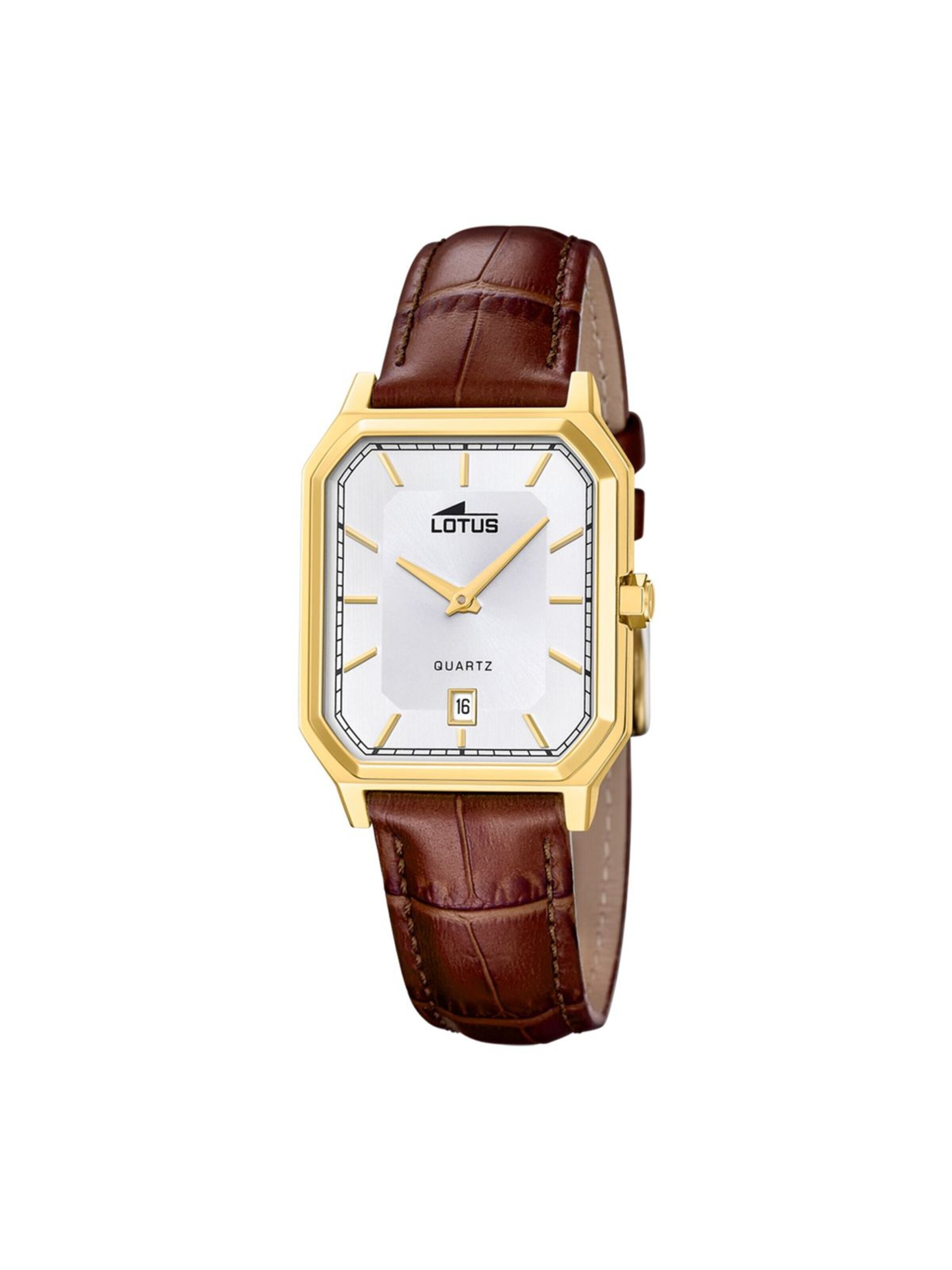 Lotus Analogové hodinky 'Date watch Square Series' – stříbrná: přední strana