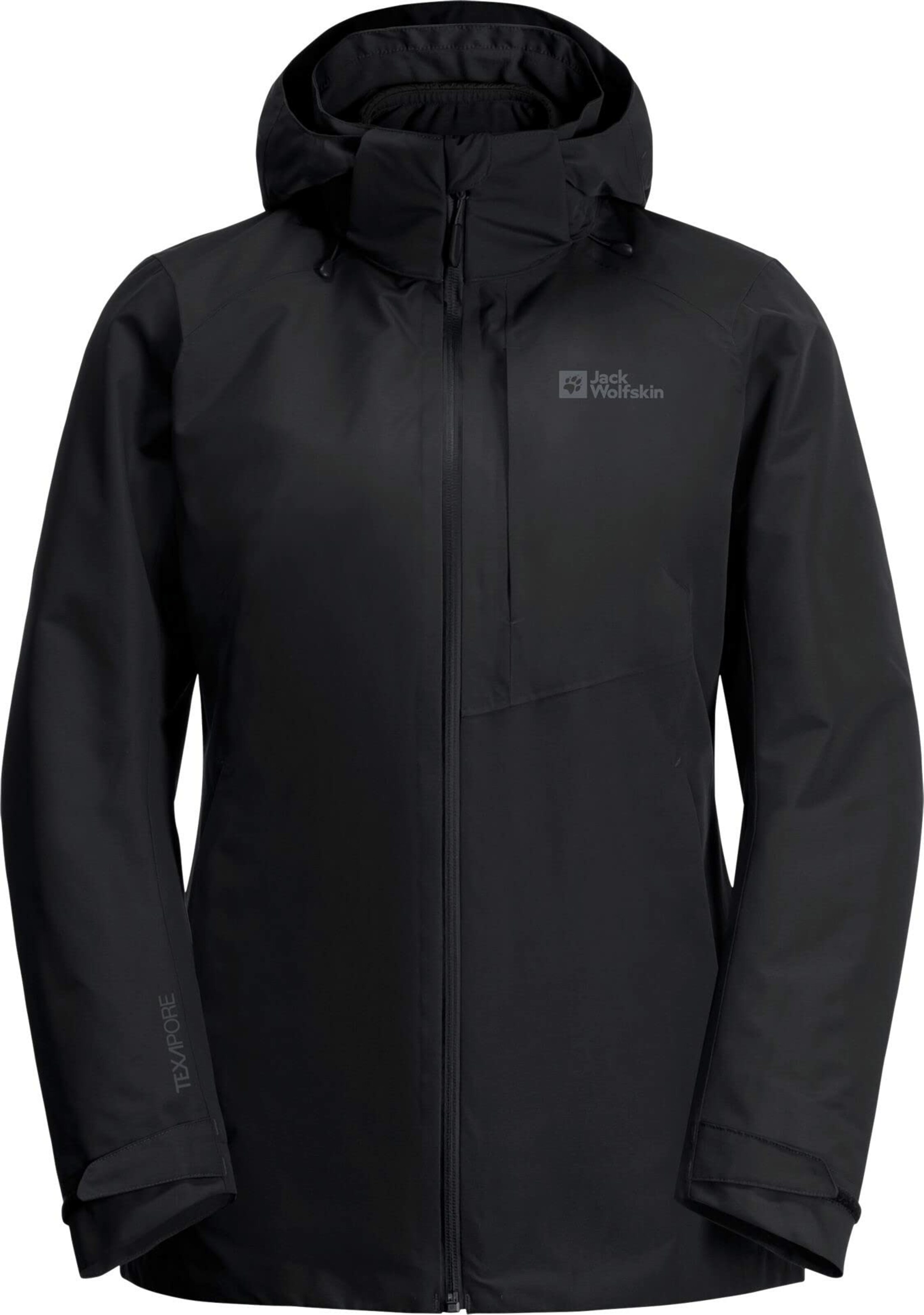JACK WOLFSKIN Outdoorjacke in Schwarz: Vorderseite