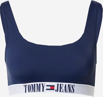 Tommy Jeans Bralette Bikini Top in Blue: front