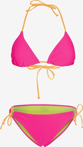 CHIEMSEE Bikini-Set mit Kontraststoff in Pink: Vorderseite