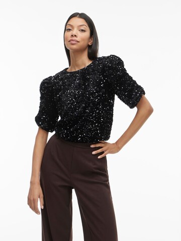 Chemisier 'VIBelieve' VILA en noir : devant