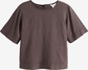 T-shirt Next en marron : devant