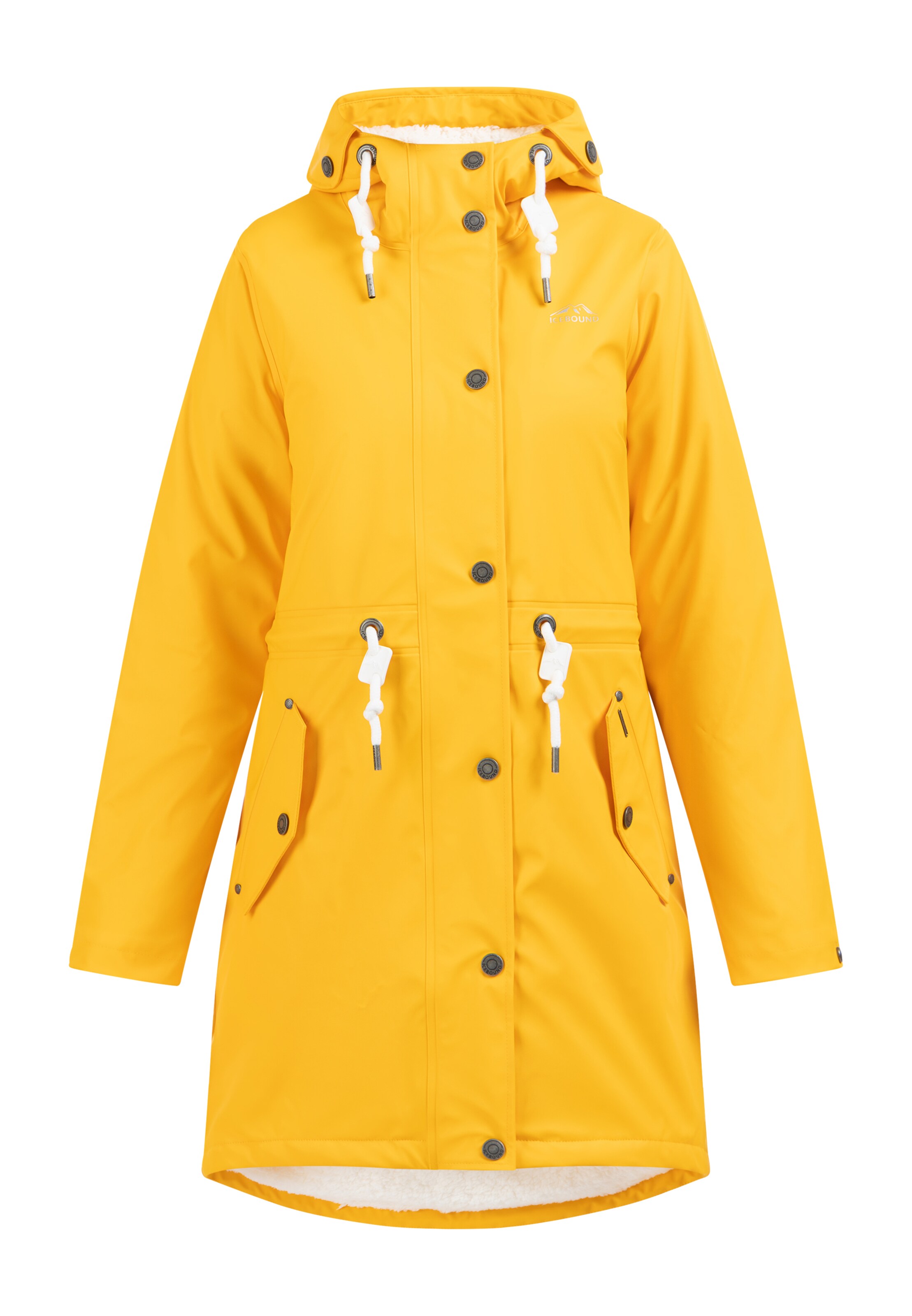 ICEBOUND Raincoat in Yellow: front