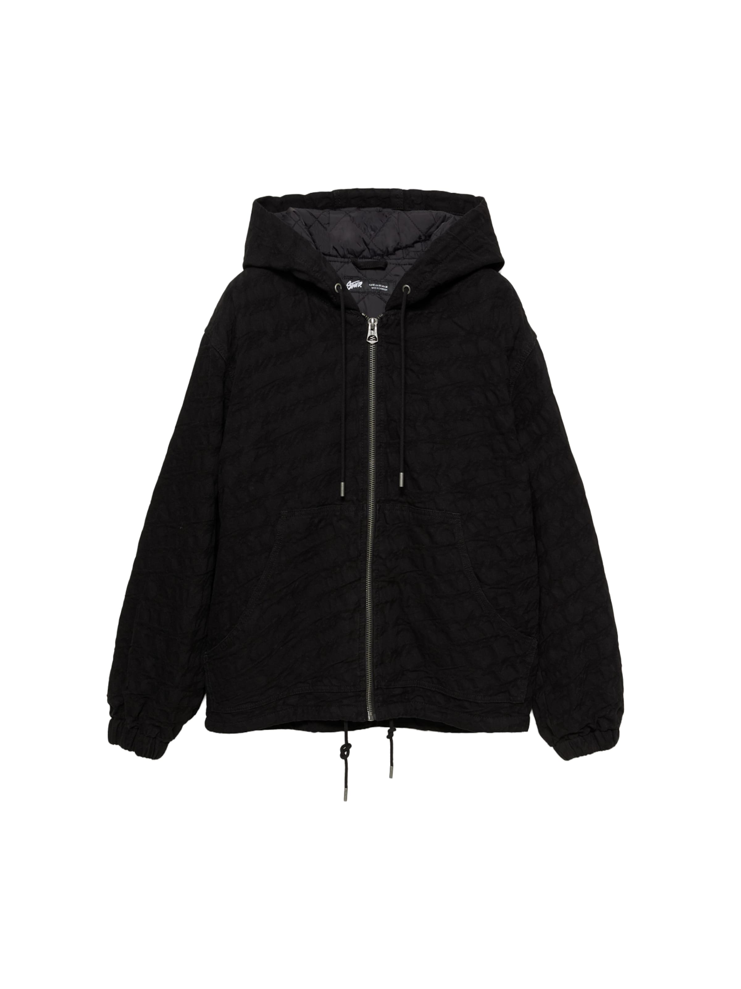 Giacca di mezza stagione di Pull&Bear in nero: frontale