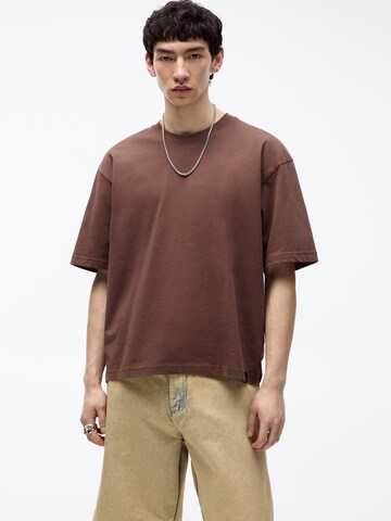 Pull&Bear Shirt in Bruin: voorkant