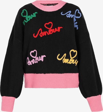 juoda MYMO Laisvas megztinis 'Young Fashion': priekis