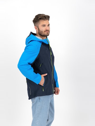 KILLTEC Outdoorová bunda 'Funktionsjacke KOS 38 Herren Outdoorjacke Regenjacke Kapuze' – modrá