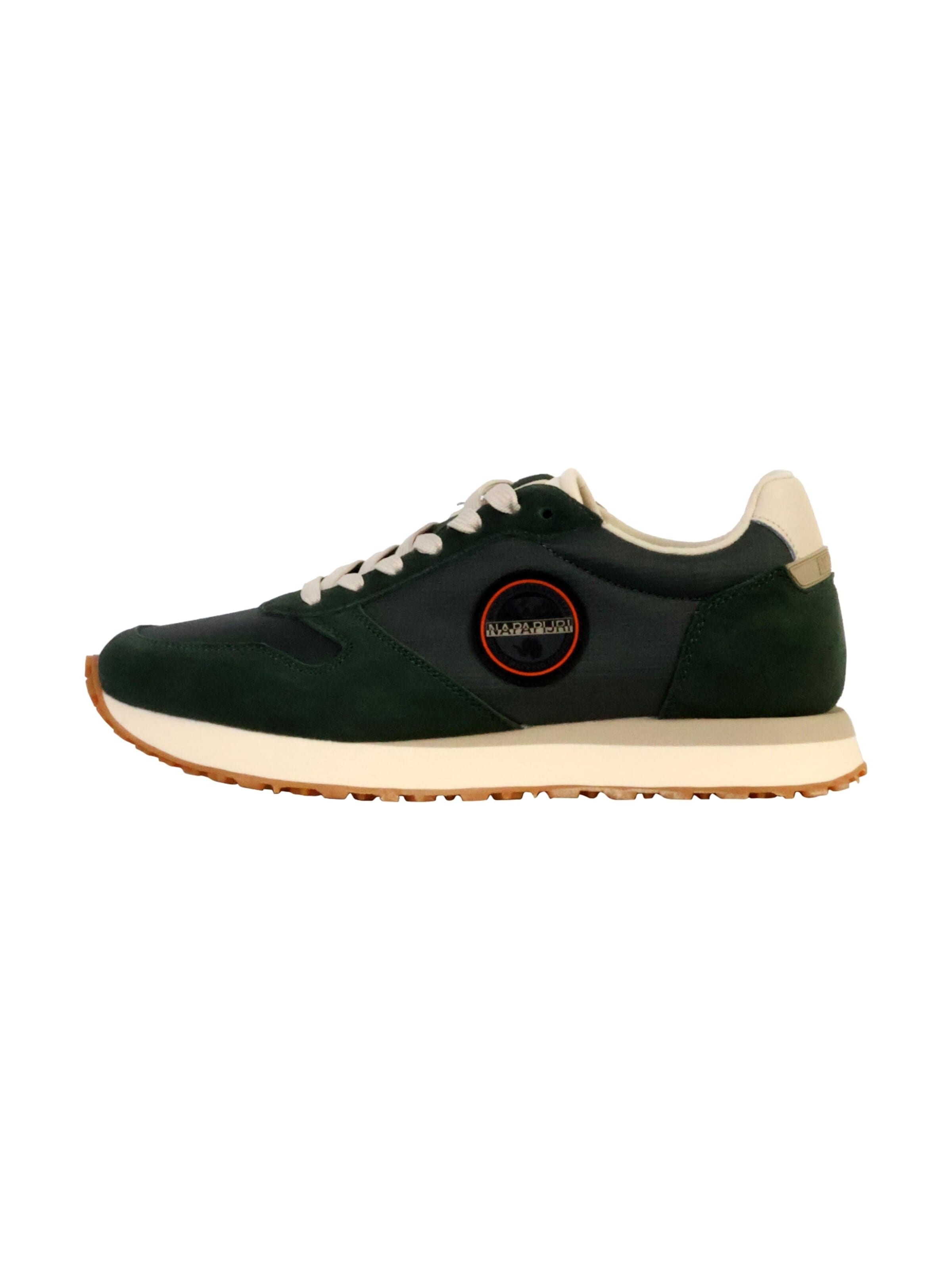 NAPAPIJRI Sportieve veterschoen 'Sun Low-Top-Sneaker aus Leder' in Groen: voorkant