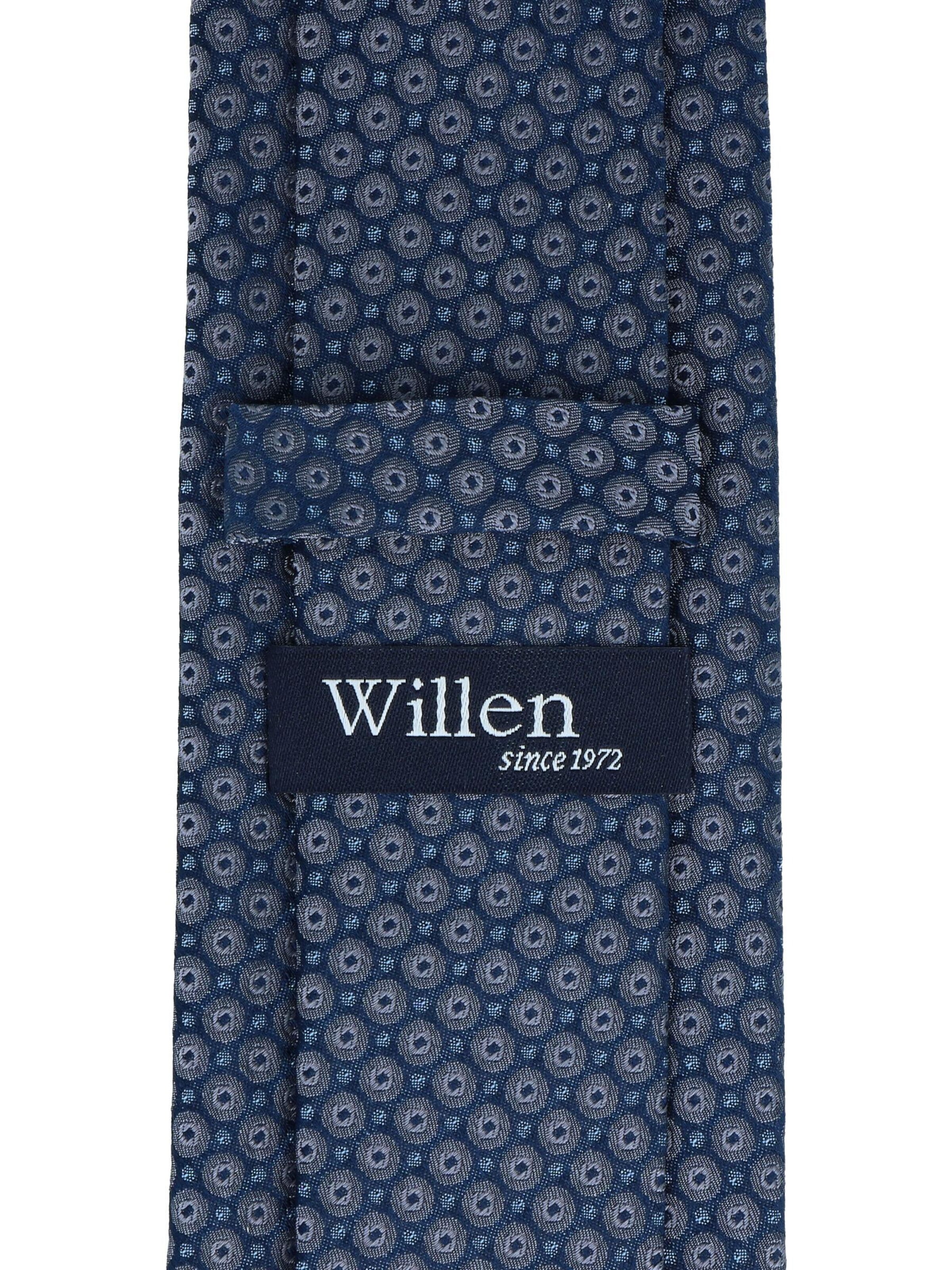 WILLEN Krawatte 'Kleinmuster Marine'‌‌‌‌‌‌‌‌‌ in Grau