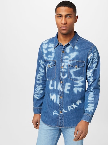 LEVI'S ® Regular fit Button Up Shirt 'Relaxed Fit Western' in Blue: front