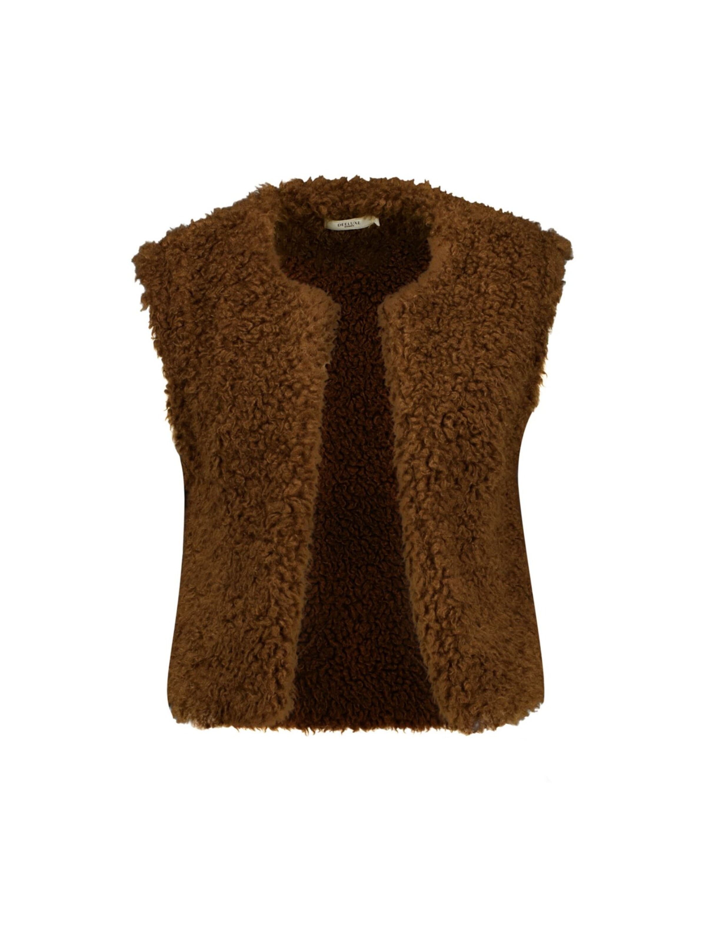 Veste mi-saison Deeluxe en marron : devant