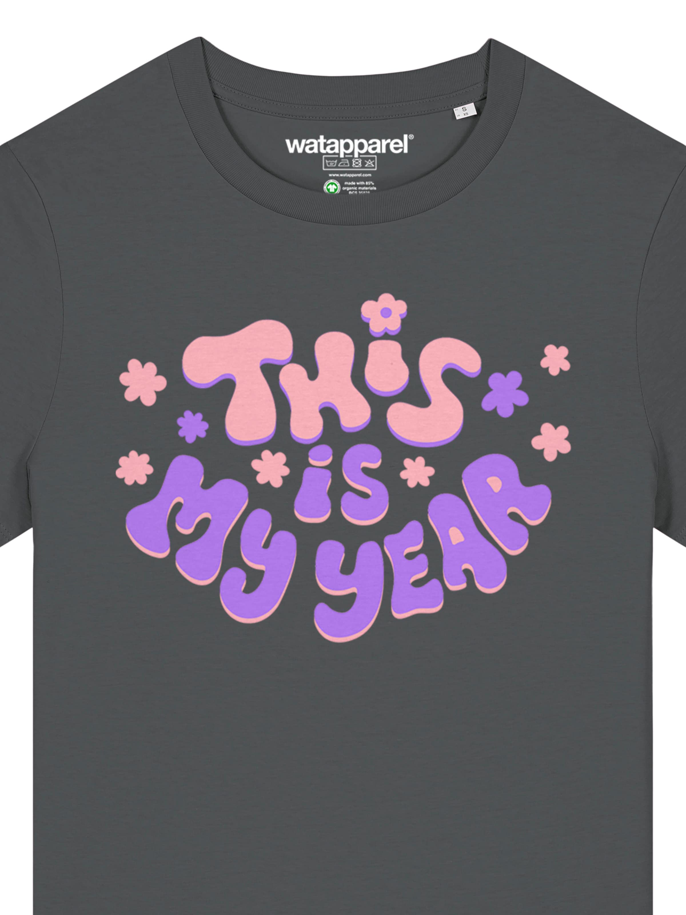 Maglietta 'This is my year' di Watapparel in grigio