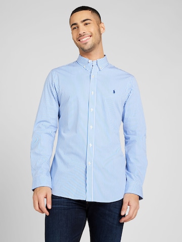 Polo Ralph Lauren Slim Fit Hemd in Blau: predná strana