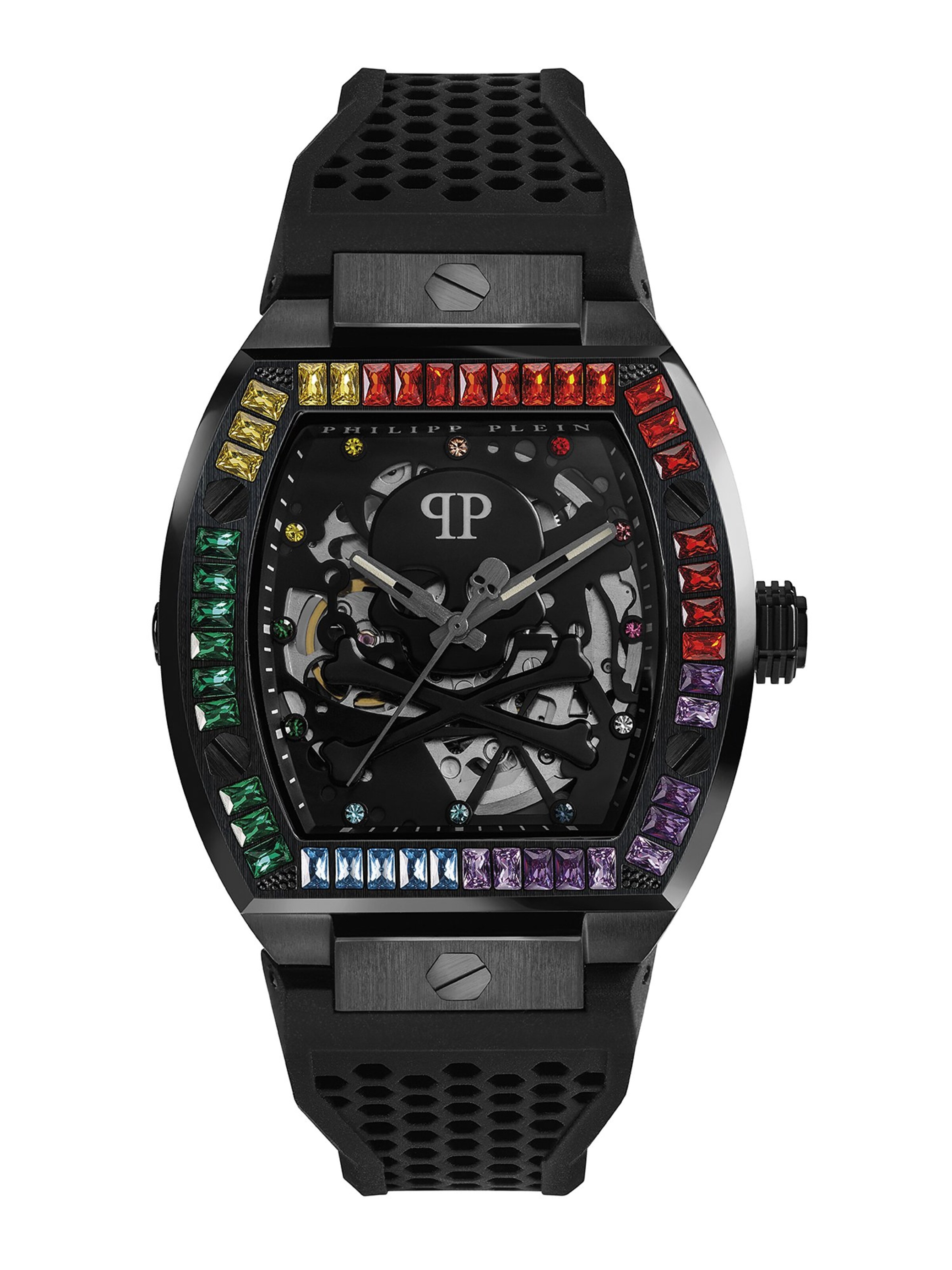 Philipp Plein Uhr in Schwarz: Vorderseite