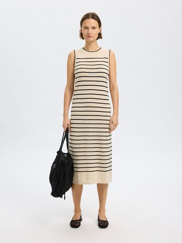 SELECTED FEMME Gebreide jurk in Wit: voorkant