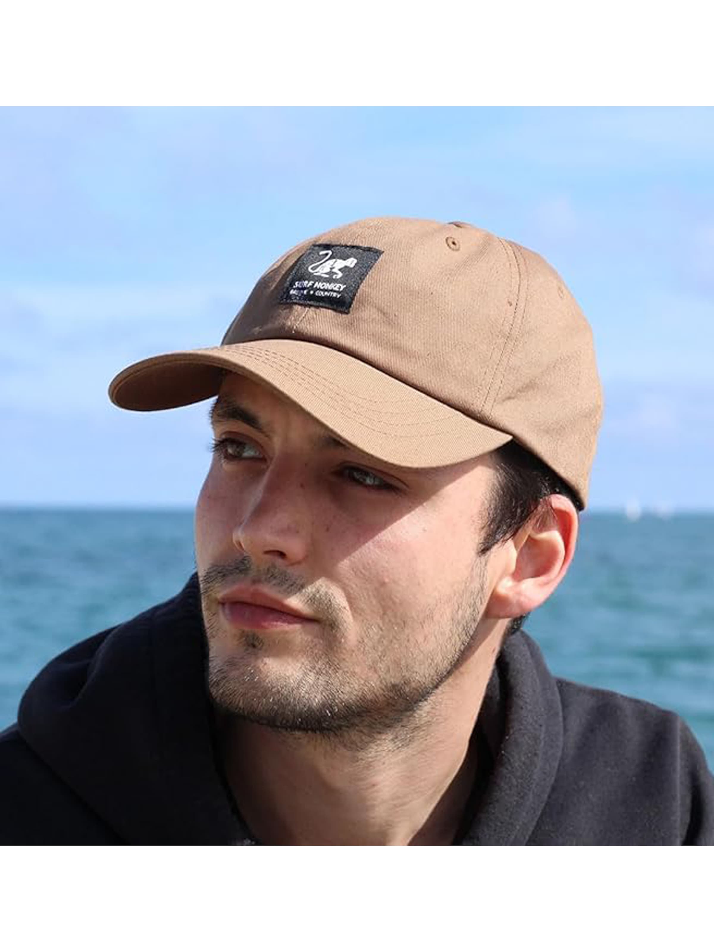 Surf Monkey Athletic Cap in Brown