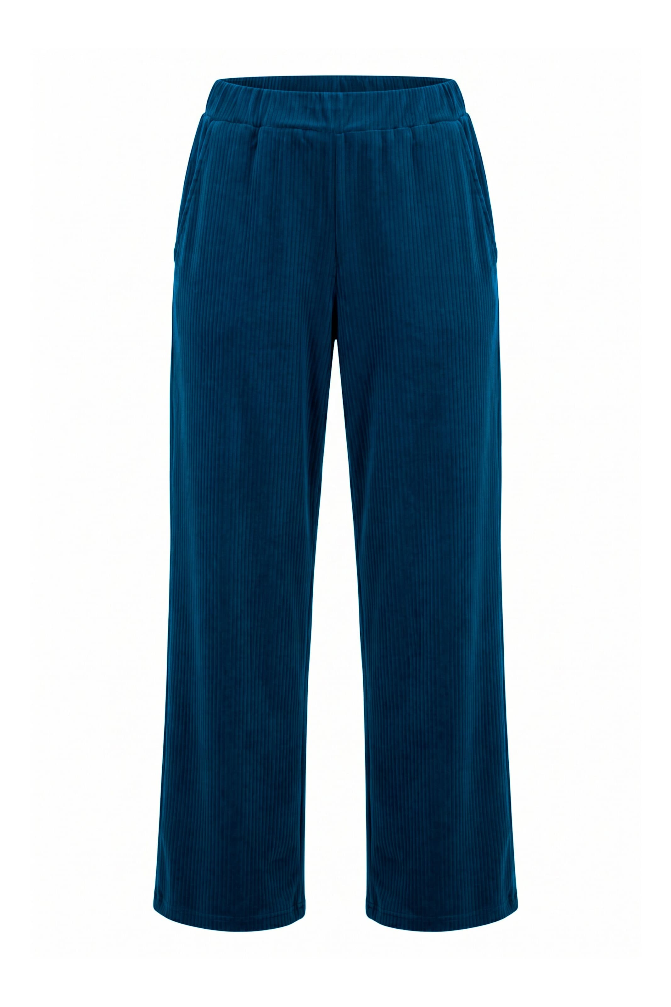 Ulla Popken Wide Leg Hose in Blau: Vorderseite