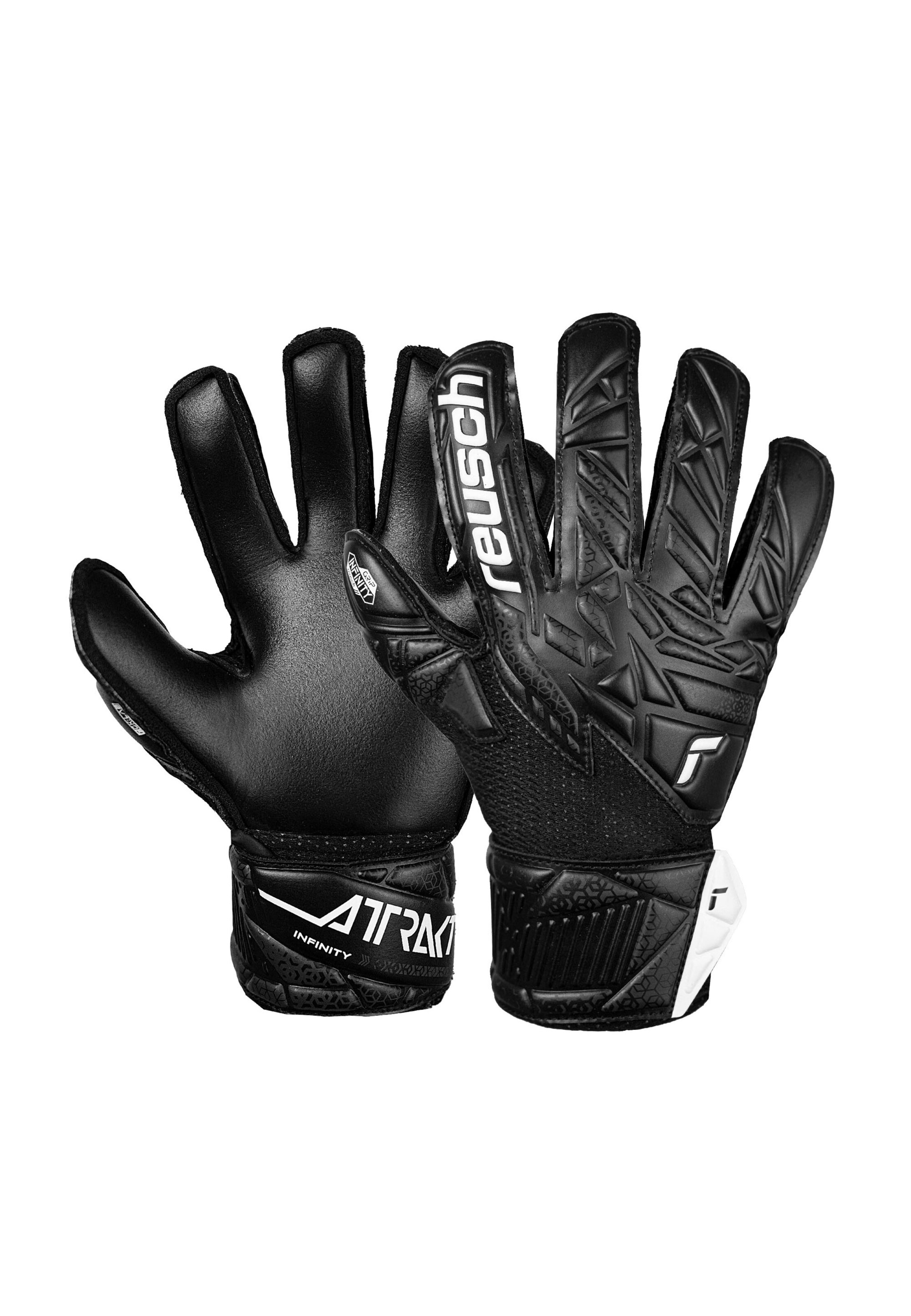 REUSCH Torwarthandschuhe 'Attrakt Infinity Junior' in Schwarz: Vorderseite