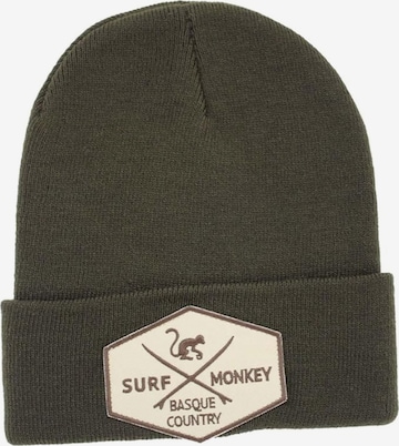Surf Monkey Mütze in Grün: Vorderseite