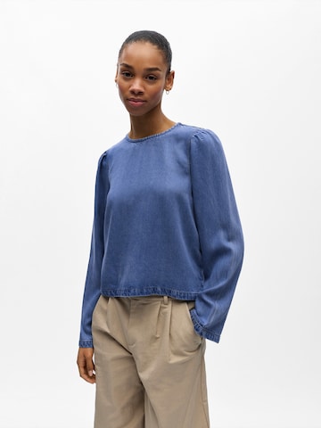 OBJECT Blouse 'OBJFRAME' in Blauw: voorkant
