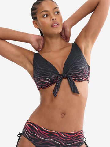 TRIUMPH T-Shirt Bügel-Bikini-Top ' Red Label Summer Wild ' in Braun: Vorderseite