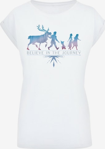 F4NT4STIC Shirt 'Disney Frozen 2 Believe In The Journey' in White: front
