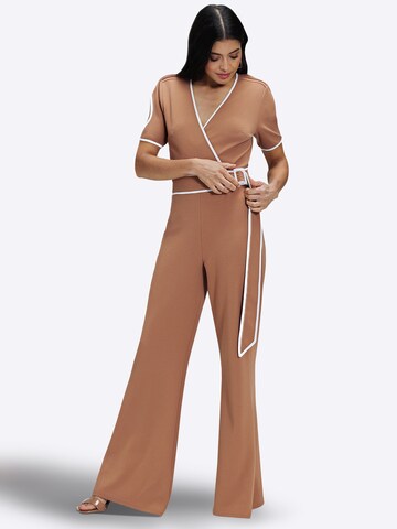 Tuta jumpsuit di HotSquash in marrone: frontale