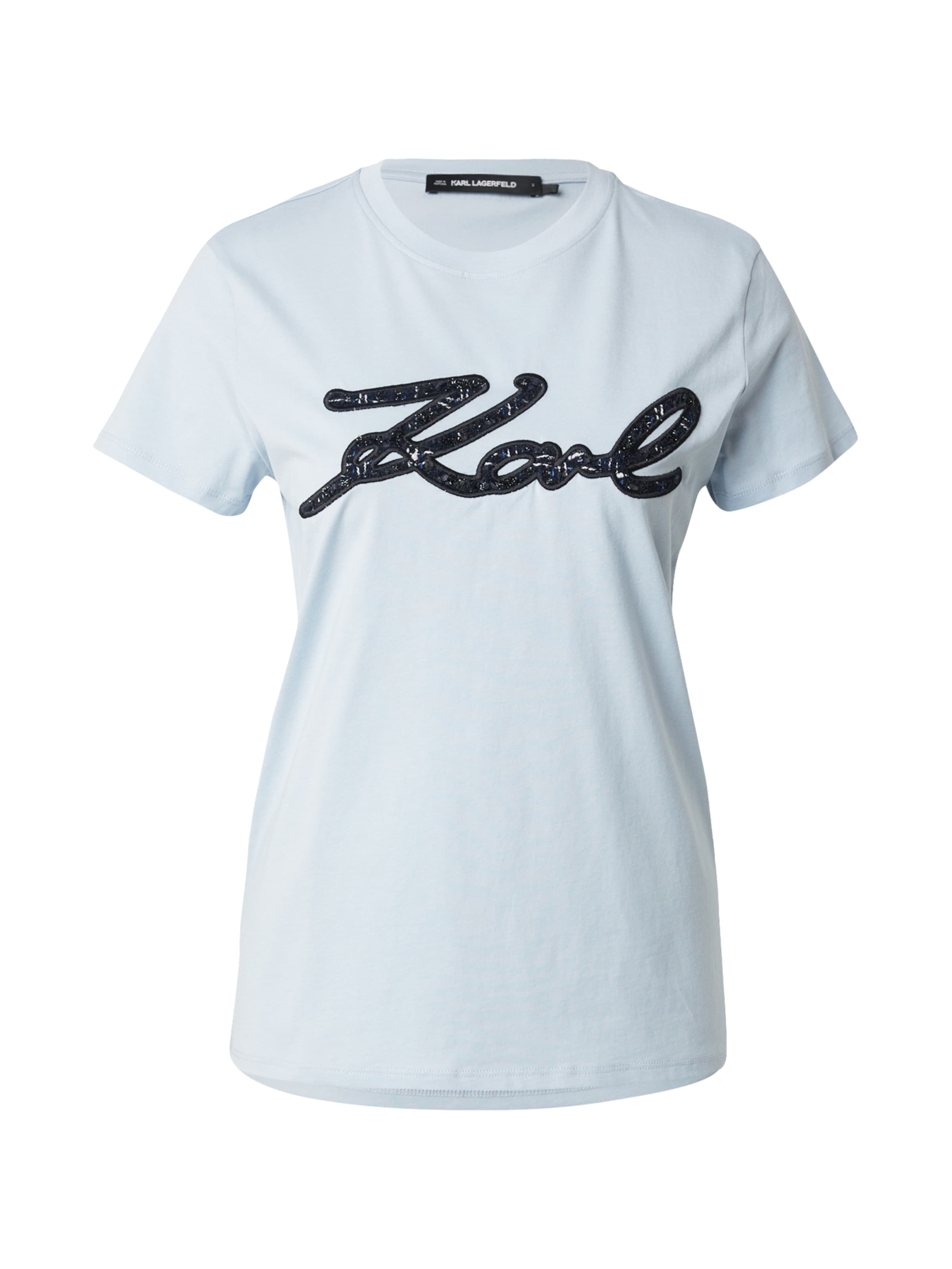 Tricou de la Karl Lagerfeld pe albastru: față