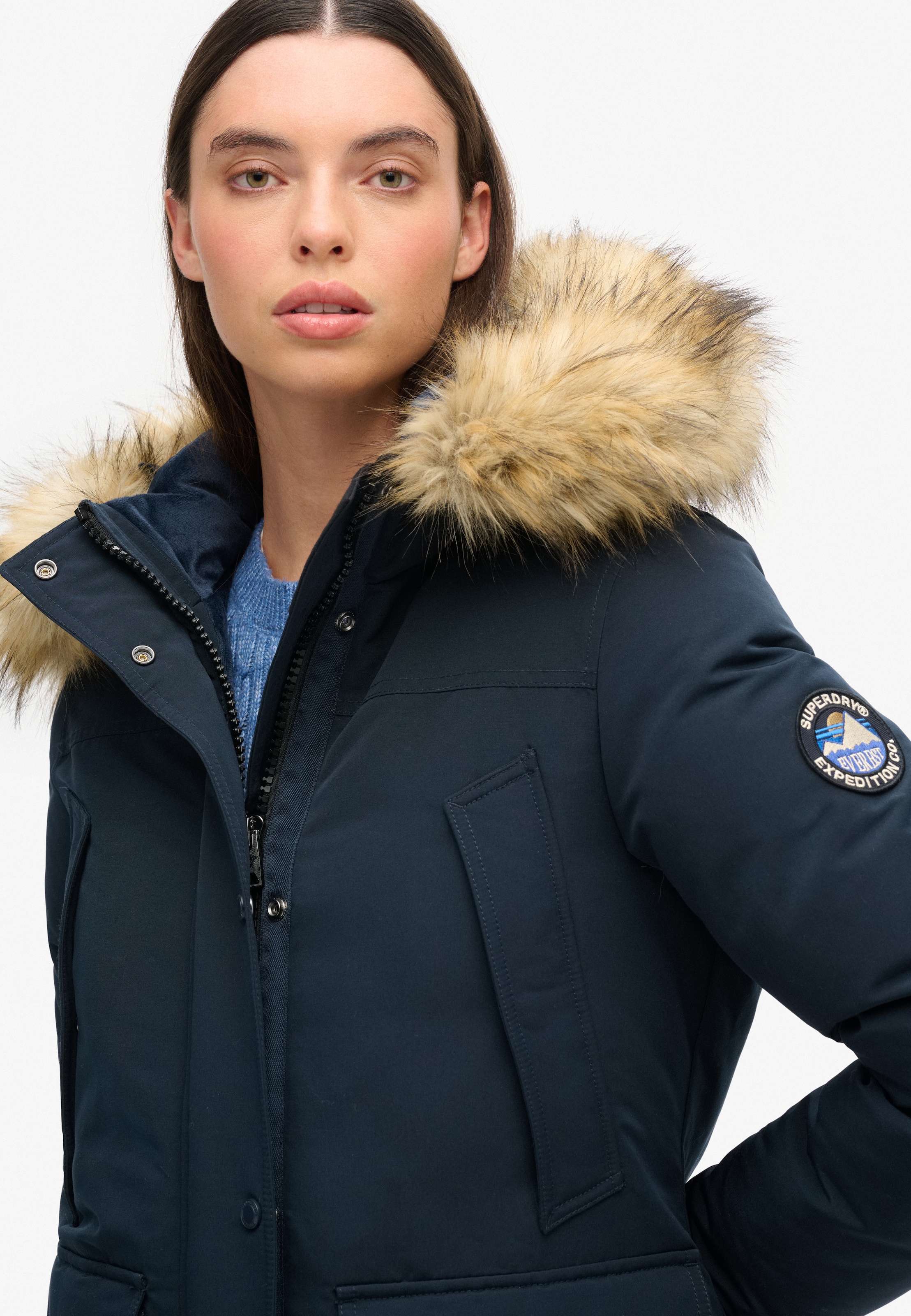 Superdry & Co Winterparka 'Everest' in Blauw