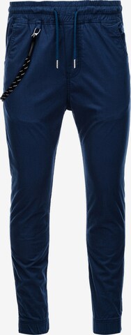 Pantalon 'P908' Ombre en bleu : devant