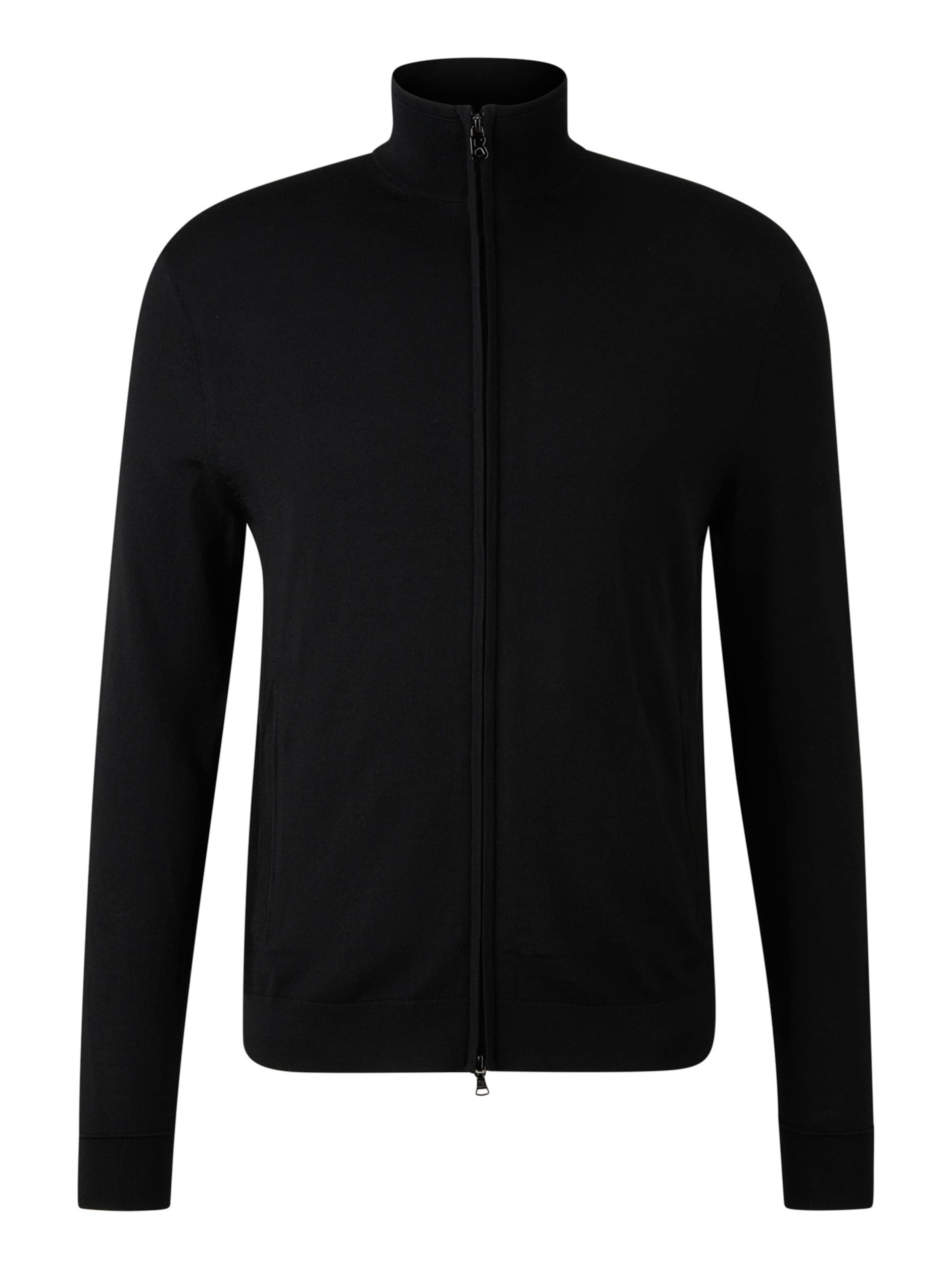 BOGNER Strickjacke 'OSCAR' in Schwarz: Vorderseite