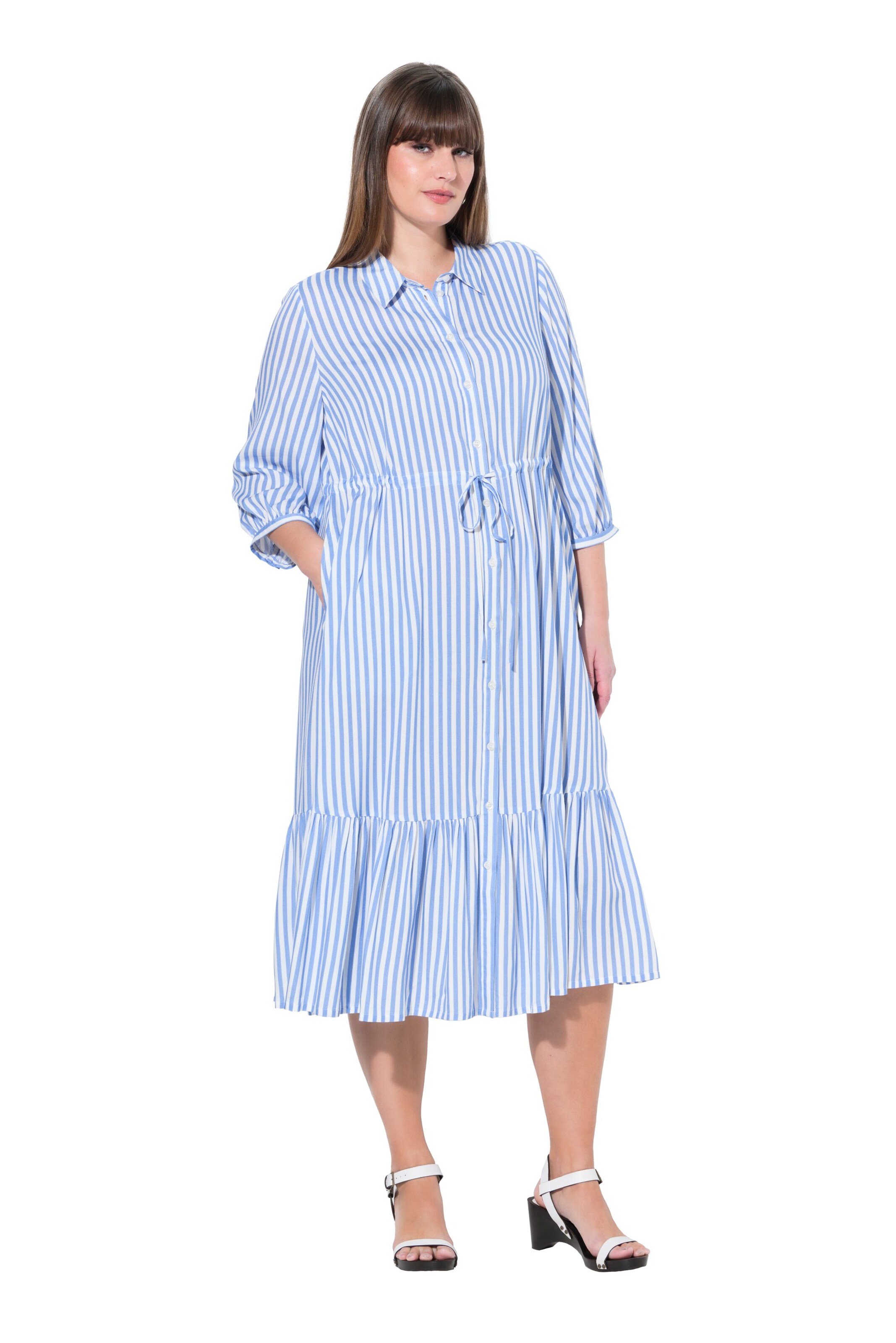 Ulla Popken Sukienka koszulowa w kolorze niebieski: przód