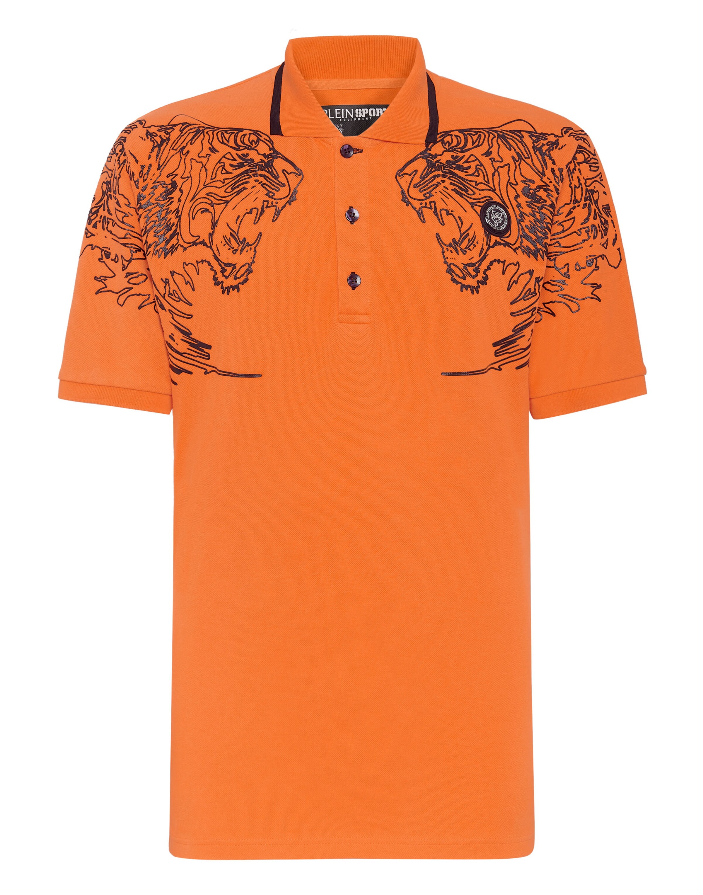 Plein Sport Poloshirt 'Tiger' in Orange: Vorderseite