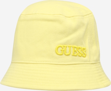 GUESS Hat in Yellow: front