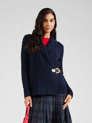 Lauren Ralph Lauren Gebreid vest 'DONATO' in Blauw: voorkant
