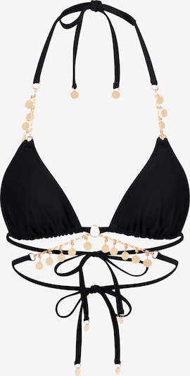 Moda Minx Bikini Top 'Valentina Coin Waist Wrap Triangle' in schwarz, Produktansicht