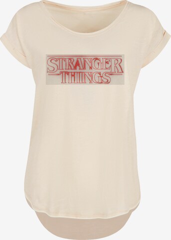 F4NT4STIC Shirt 'Stranger Things  Netflix TV Series' in Beige: front