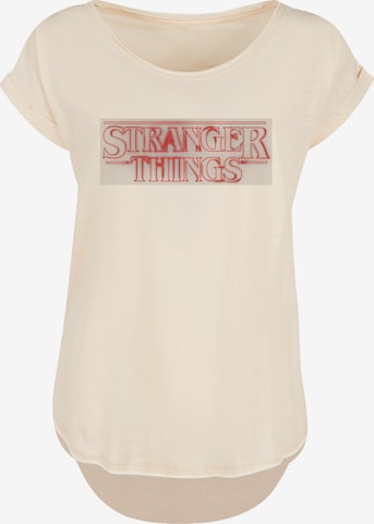 F4NT4STIC T-Shirt 'Stranger Things  Netflix TV Series' in Beige: predná strana