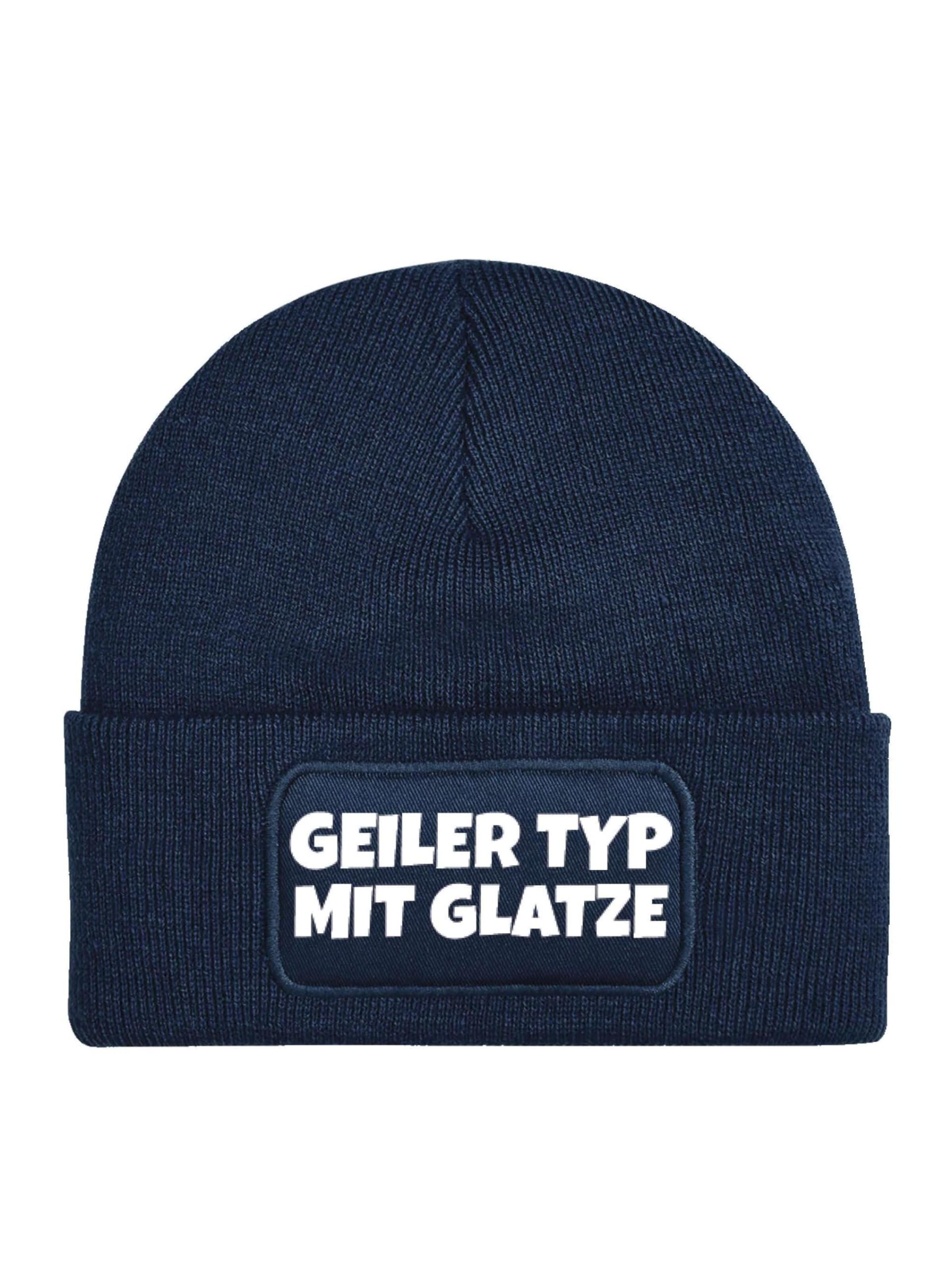 Youth Designz Mütze 'Geiler Typ mit Glatze'‌‌‌ in Blau: Vorderseite