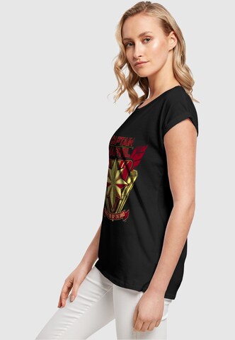 ABSOLUTE CULT Shirt 'Captain Marvel - Protector Of The Skies' in Zwart