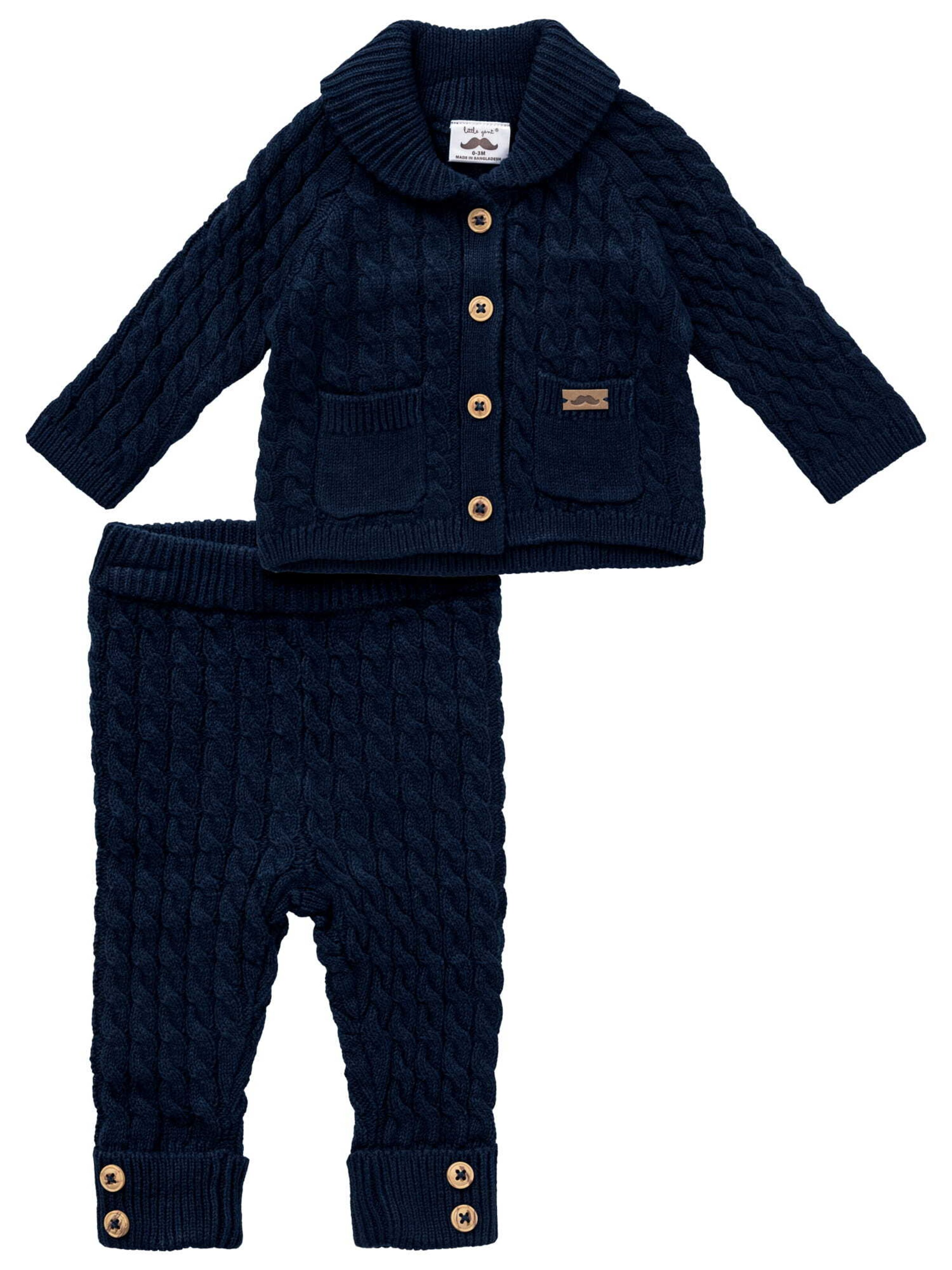 Little Gent Set 'Zopf' in Blue: front